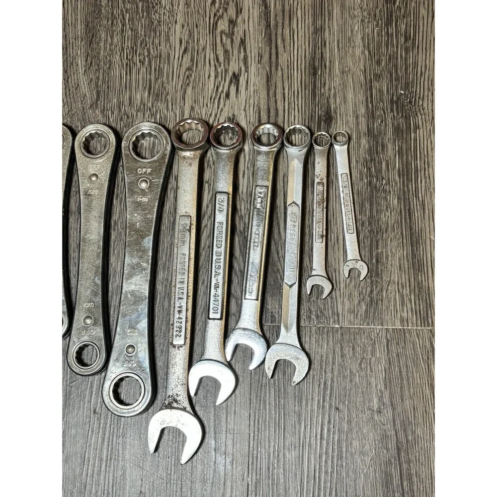 ⁠Vintage Craftsman Ratcheting & Combination Wrench Lot Mixed Made In USA